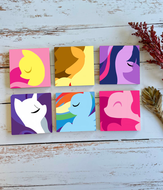 Pony Cartoon Drink Coasters