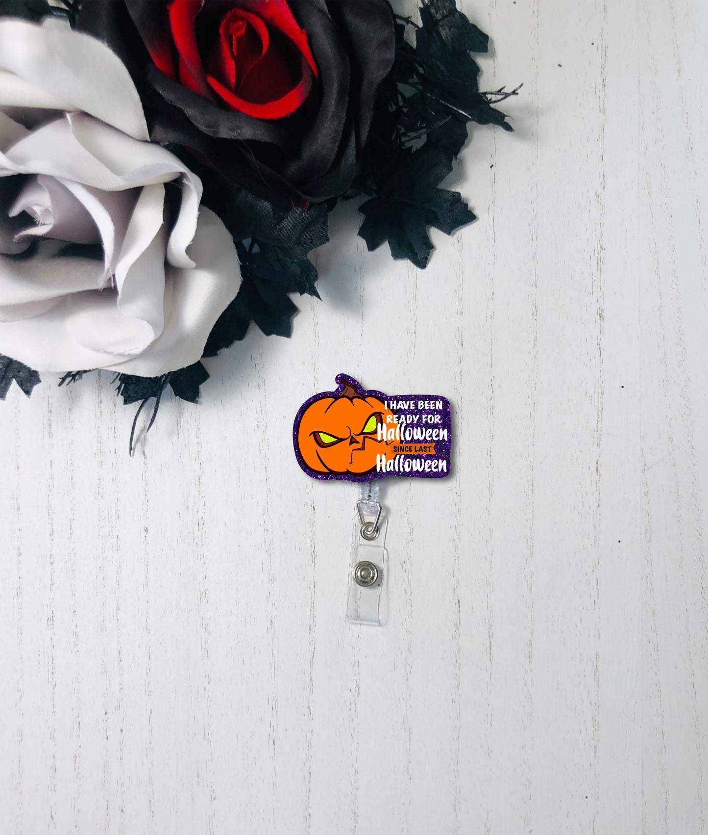 Pumpkin Halloween Badge Reel