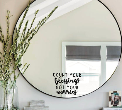 Count Your Blessings Window Decal