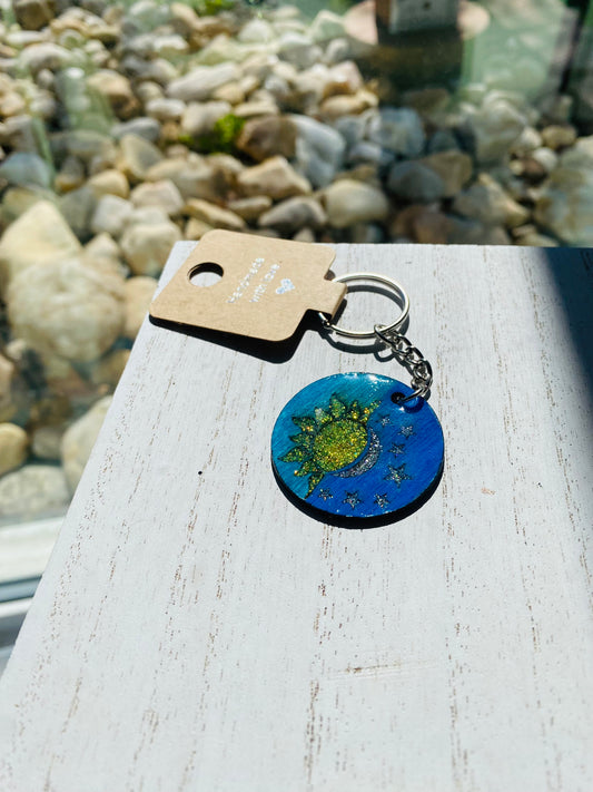 Day and Night Keychain